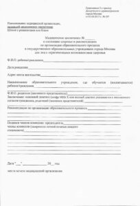 Справка 297/у для ПМПК